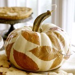 Wite pumpkin decoupage by midwest living