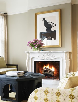 charles de lisle - fabulous white marble fireplace mantel