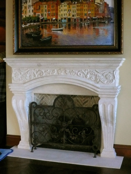 classic french mantel fireplace