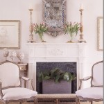 traditional white fireplace