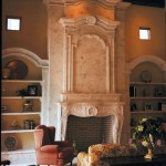 grand living room carved marble mantel fireplace with the mirror panel